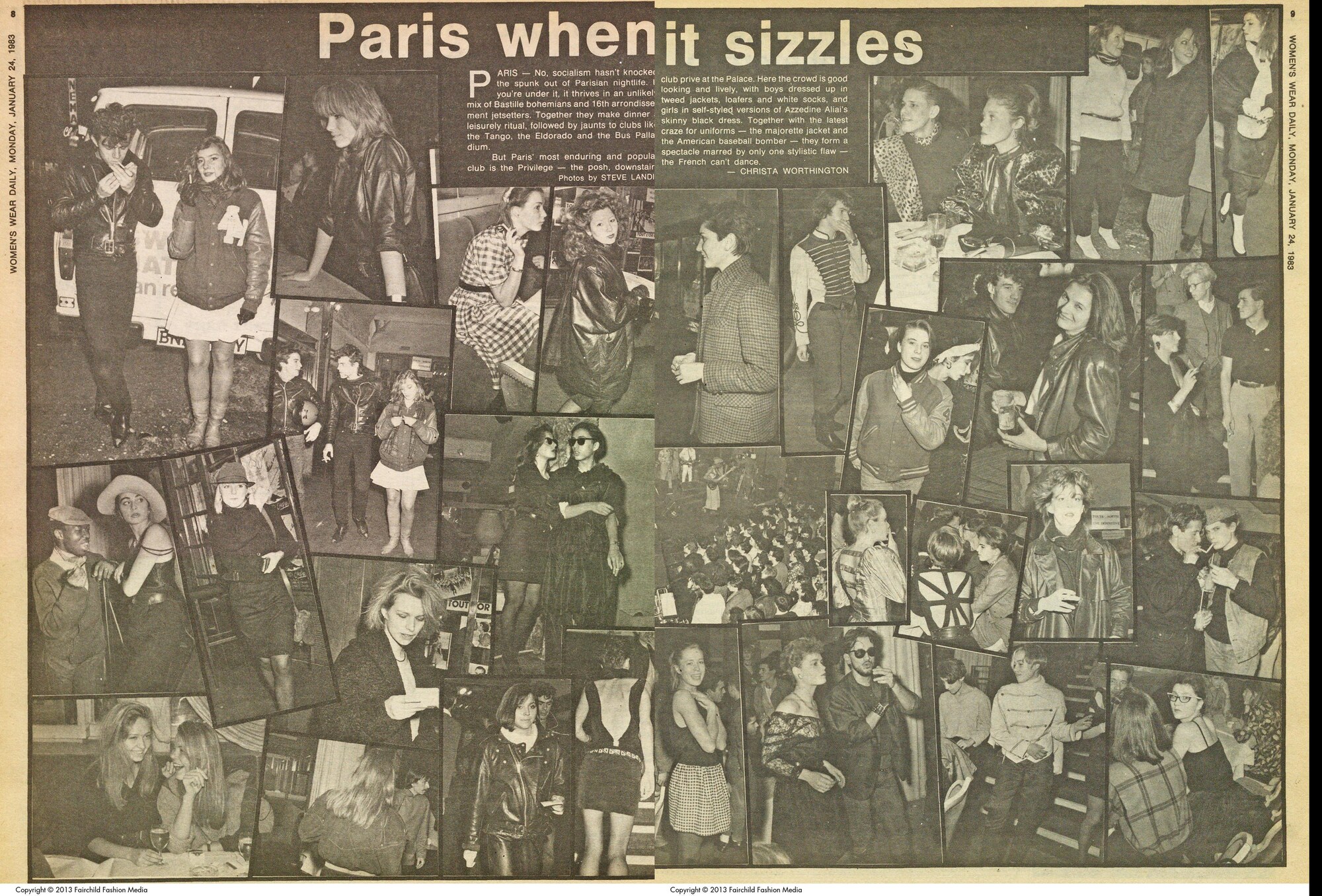 "Paris When It Sizzles" appeared in WWD on Jan. 24, 1983.
